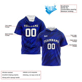 Custom Royal Short Sleeve Hoodies for Men Women Shirts with Hoods Printed Name Logo