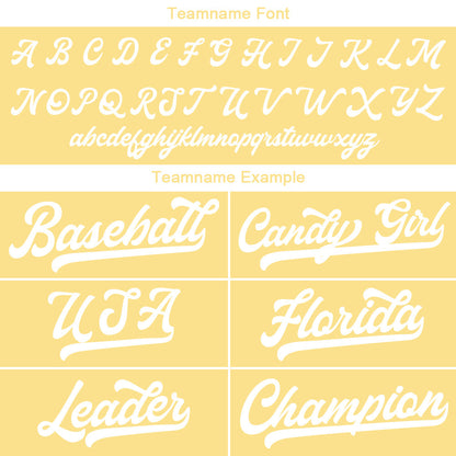 Custom Baseball Jersey Stitched Design Personalized Hip Hop Baseball Shirts Gold-White