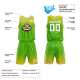 Custom Reversible Basketball Suit for Adults and Kids Green-Yellow