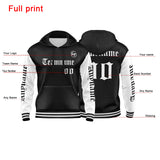 Custom White Black Sweatshirt Hoodie For Men Women Girl Boy Print Your Logo Name Number