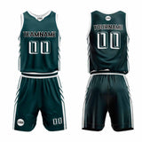 Custom Green Basketball Jersey Uniform Suit Printed Your Logo Name Number