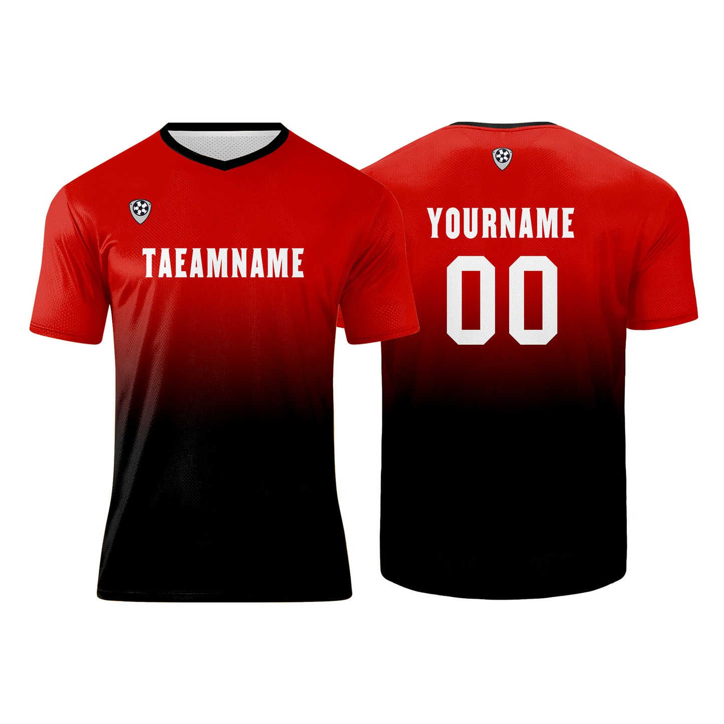 Custom Red Black Uniform Jersey Kids Adults Personalized Set Jersey Shirt