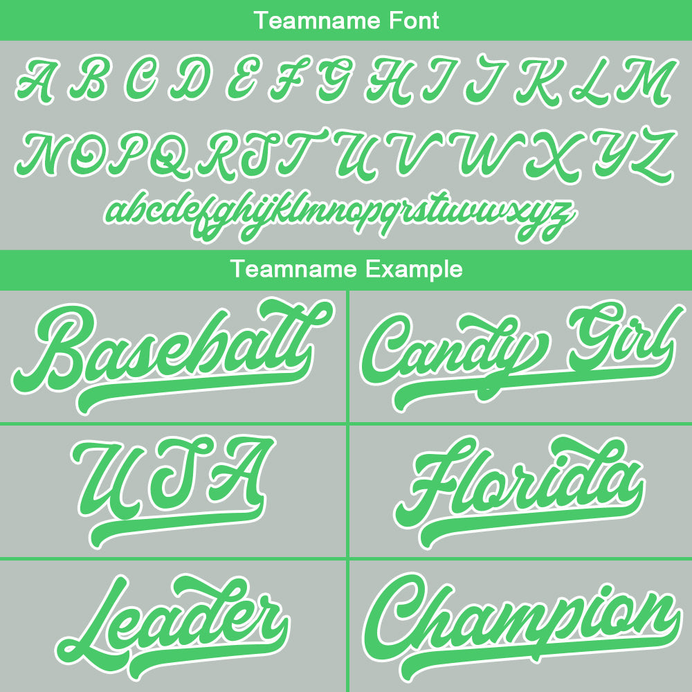 Custom Baseball Jersey Stitched Design Personalized Hip Hop Baseball Shirts Gray-Green