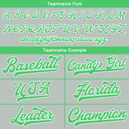 Custom Baseball Jersey Stitched Design Personalized Hip Hop Baseball Shirts Gray-Green