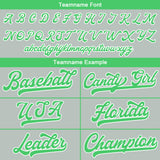 Custom Baseball Jersey Stitched Design Personalized Hip Hop Baseball Shirts Gray-Green
