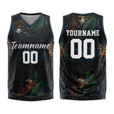 Custom Basketball Jersey Uniform Suit Printed Your Logo Name Number Black&Rainforest