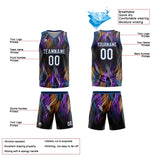 Custom Black Blue Basketball Jersey Uniform Suit Printed Your Logo Name Number