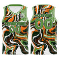 Custom Green Orange Basketball Jersey Uniform Suit Printed Your Logo Name Number