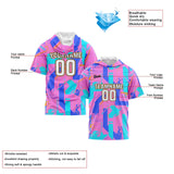 Custom Pink Blue Short Sleeve Hoodies for Men Women Shirts with Hoods Printed Name Logo
