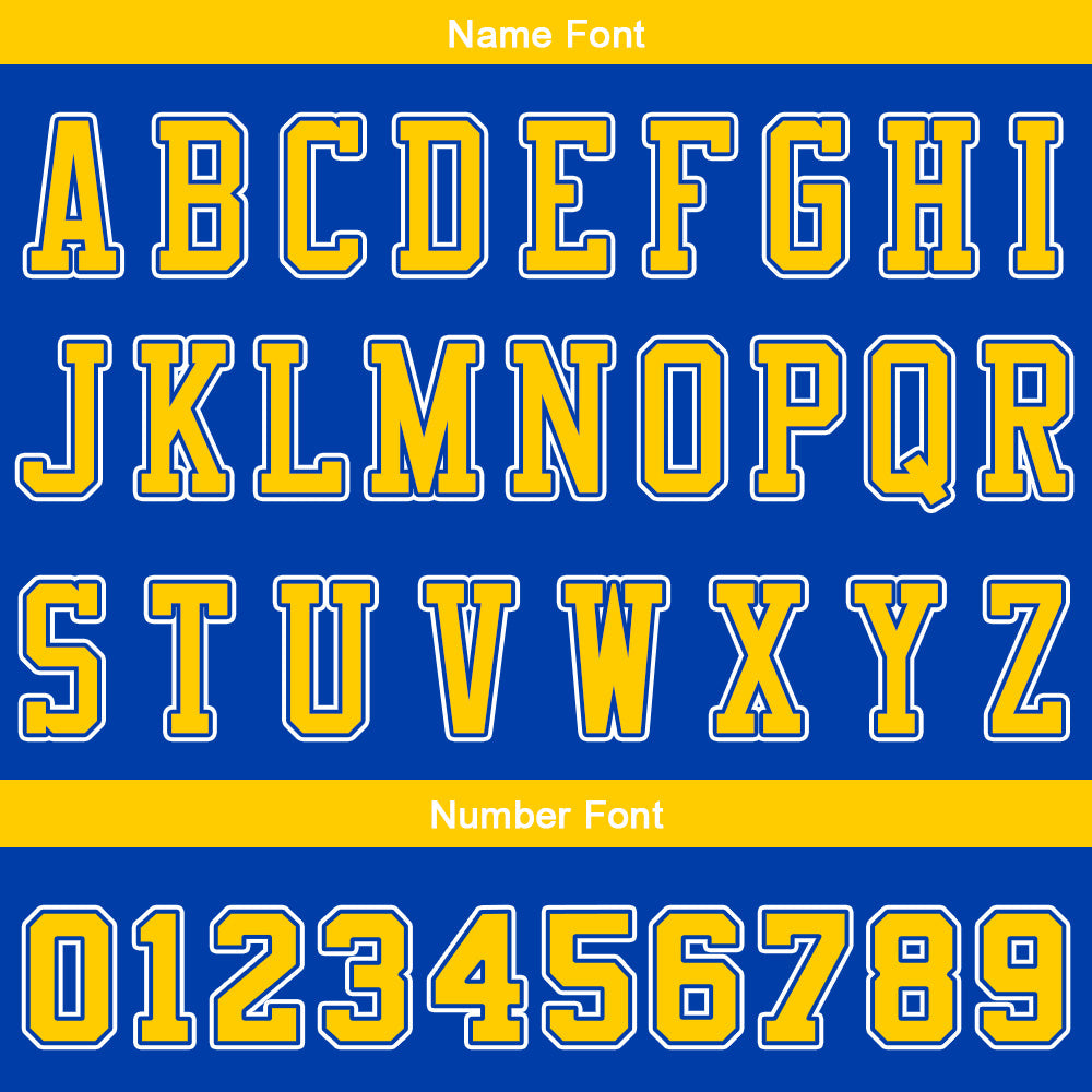 Custom Gradient Royal Yellow Reversible Basketball Suit for Adults and Kids Personalized Jersey