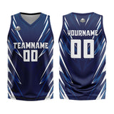 Custom Dark Blue Basketball Jersey Uniform Suit Printed Your Logo Name Number