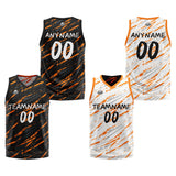 Custom Reversible Basketball Suit for Adults and Kids Personalized Jersey Damage-Orange