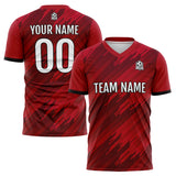 Custom Red Uniform Jersey Kids Adults Personalized Set Jersey Shirt