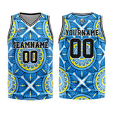 Custom Basketball Jersey Uniform Suit Printed Your Logo Name Number Retro&Blue