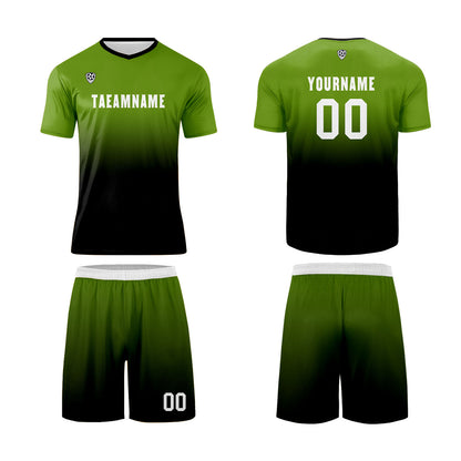 Custom Olive Green Black Uniform Jersey Kids Adults Personalized Set Jersey Shirt