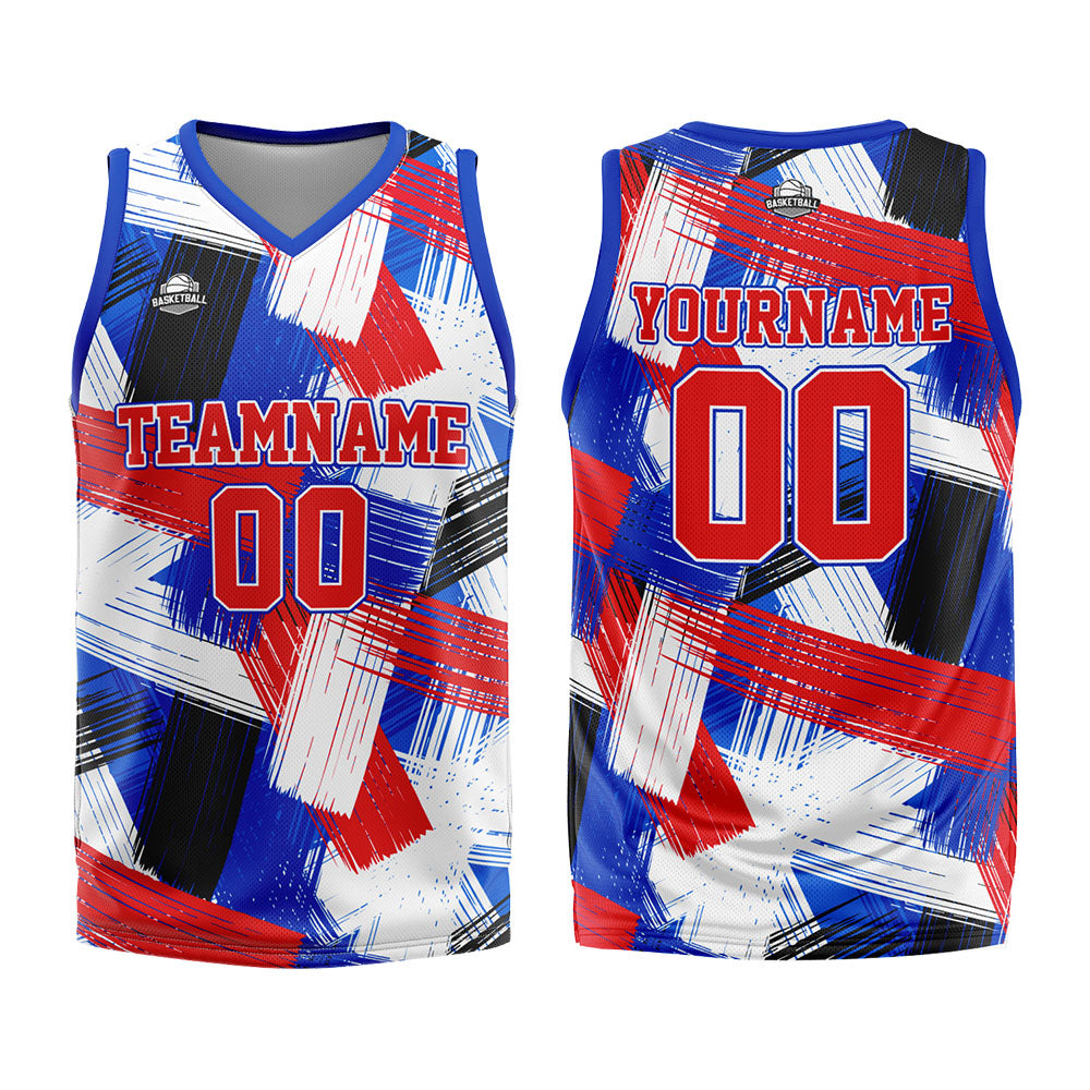 Custom Basketball Jersey Uniform Suit Printed Your Logo Name Number Grid&Green&Red