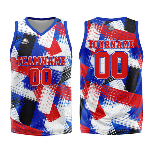 Custom Basketball Jersey Uniform Suit Printed Your Logo Name Number Grid&Green&Red