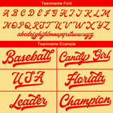 Custom Baseball Jersey Stitched Design Personalized Hip Hop Baseball Shirts Gold-Red