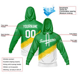 Custom Green White Sports hoodie Sweatshirt Set for Men Women Youth Tops and Pants Set Tracksuit