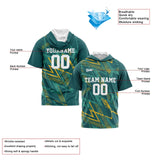 Custom Green Short Sleeve Hoodies for Men Women Shirts with Hoods Printed Name Logo