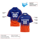 Custom Royal Orange Short Sleeve Hoodies for Men Women Shirts with Hoods Printed Name Logo