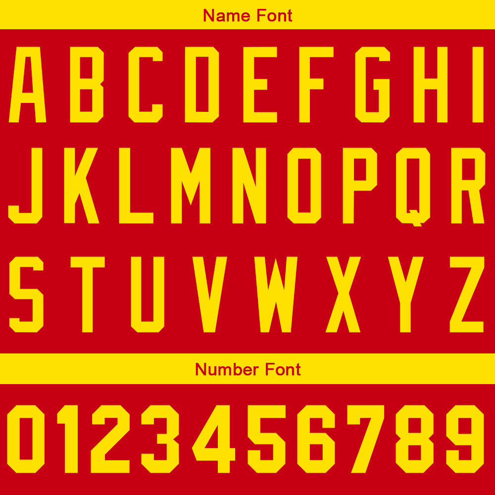 Custom Baseball Jersey Stitched Design Personalized Hip Hop Baseball Shirts Red-Yellow
