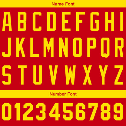 Custom Baseball Jersey Stitched Design Personalized Hip Hop Baseball Shirts Red-Yellow