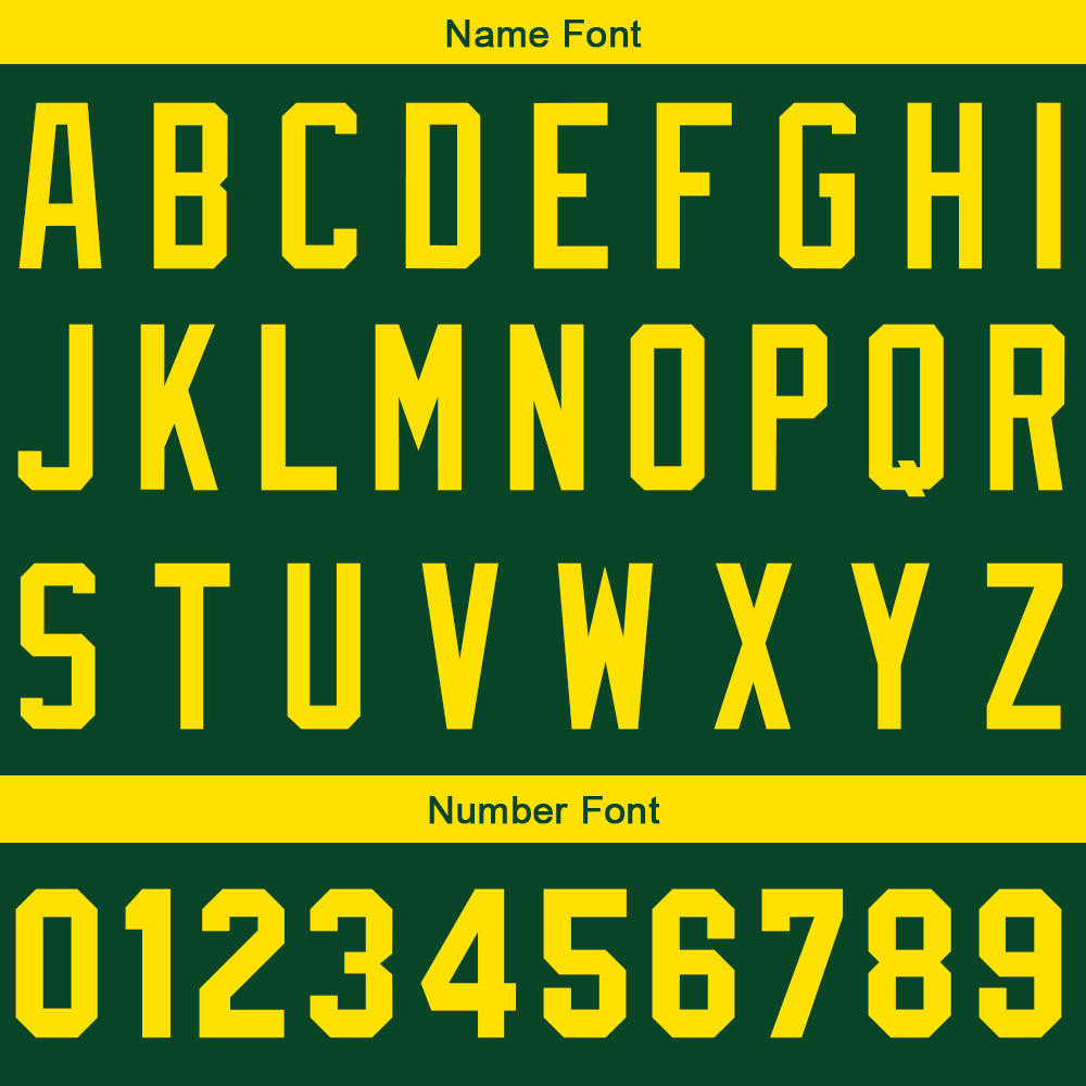 Custom Baseball Jersey Stitched Design Personalized Hip Hop Baseball Shirts Dark Green-Yellow