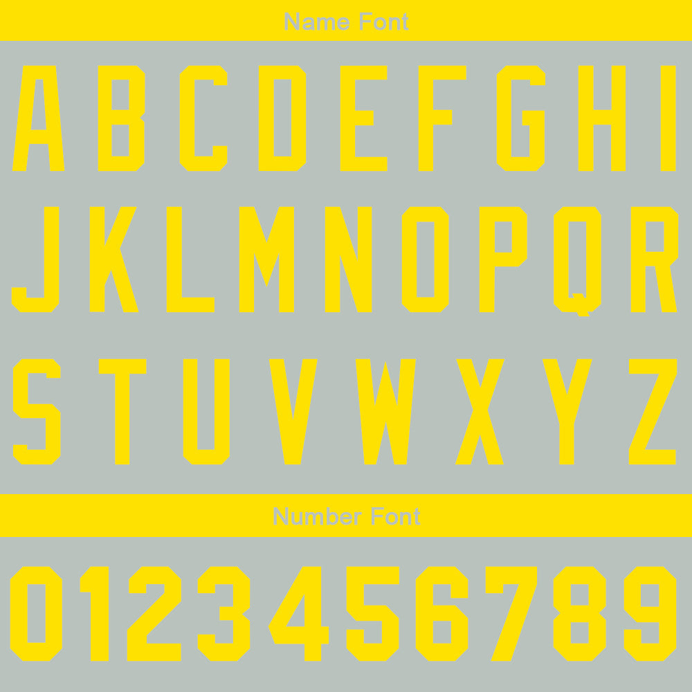 Custom Baseball Jersey Stitched Design Personalized Hip Hop Baseball Shirts Gray-Yellow