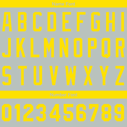 Custom Baseball Jersey Stitched Design Personalized Hip Hop Baseball Shirts Gray-Yellow