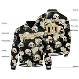 Custom  white rose Varsity Jacket for Men Women and Youth with Personalized Letterman Jacket