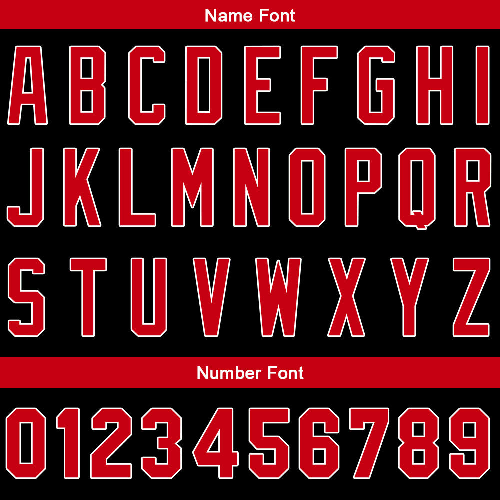 Custom Baseball Jersey Stitched Design Personalized Hip Hop Baseball Shirts Black-Red