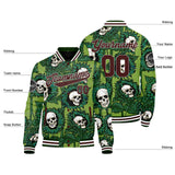 Custom  Green Varsity Jacket for Men Women and Youth with Personalized Letterman Jacket