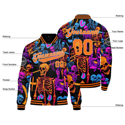 Custom orange Varsity Jacket for Men Women and Youth with Personalized Letterman Jacket