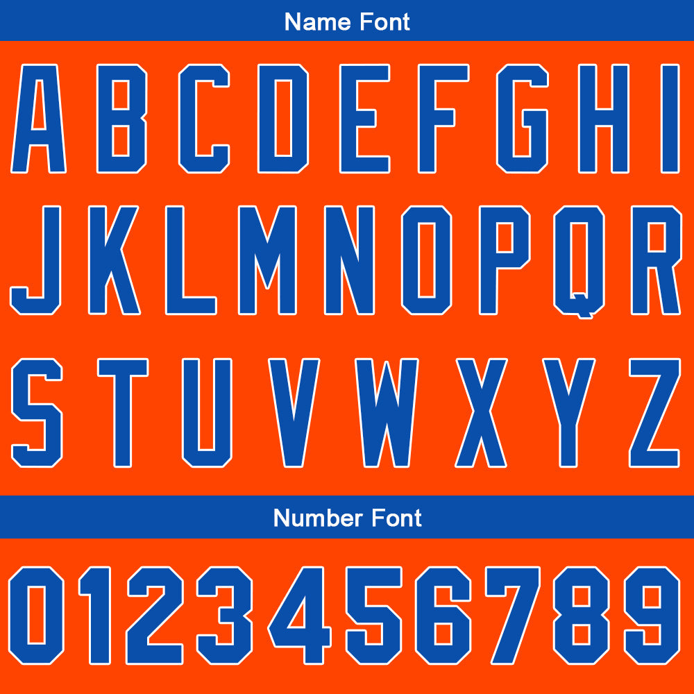 Custom Baseball Jersey Stitched Design Personalized Hip Hop Baseball Shirts Orange-Royal
