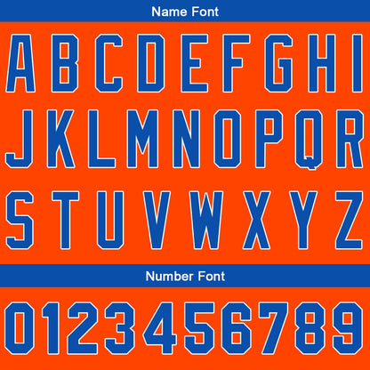 Custom Baseball Jersey Stitched Design Personalized Hip Hop Baseball Shirts Orange-Royal