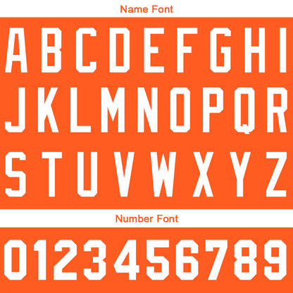 Custom Baseball Jersey Stitched Design Personalized Hip Hop Baseball Shirts Orange-White