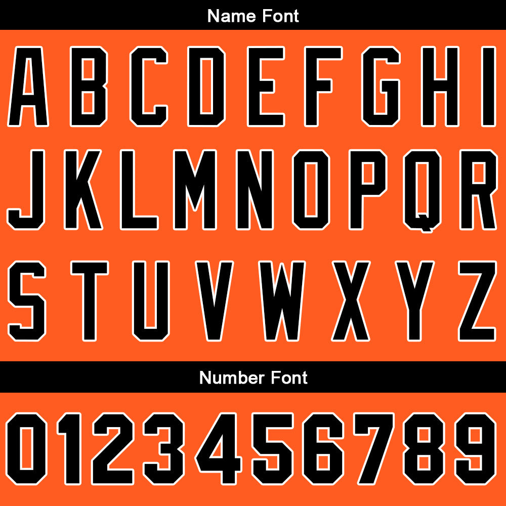 Custom Baseball Jersey Stitched Design Personalized Hip Hop Baseball Shirts Orange-Black