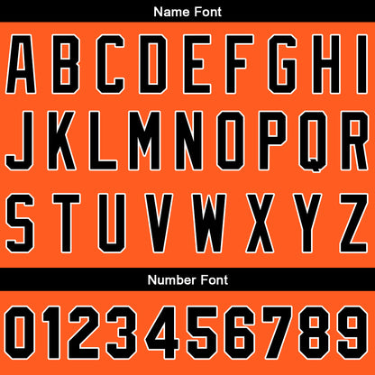Custom Baseball Jersey Stitched Design Personalized Hip Hop Baseball Shirts Orange-Black
