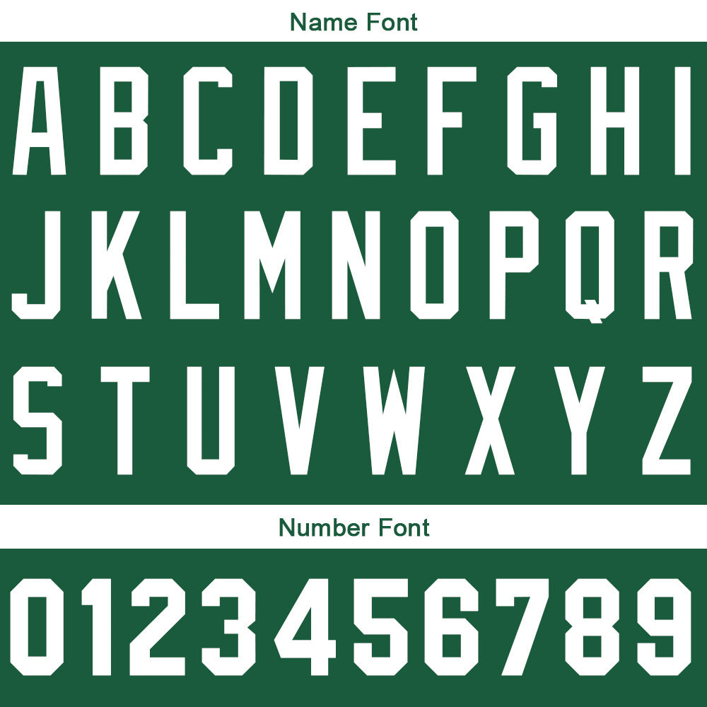 Custom Baseball Jersey Stitched Design Personalized Hip Hop Baseball Shirts Dark Green-White