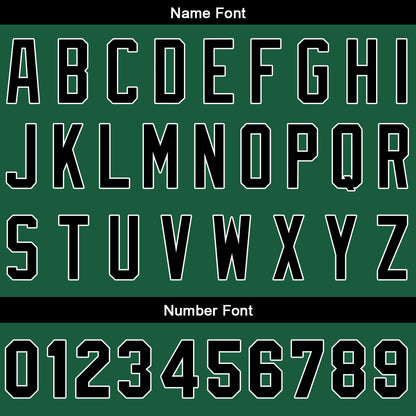 Custom Baseball Jersey Stitched Design Personalized Hip Hop Baseball Shirts Dark Green-Black