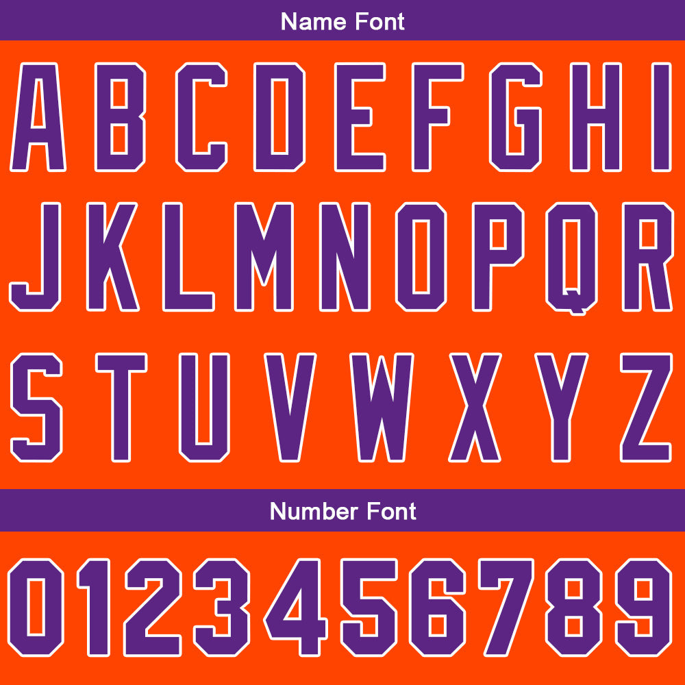 Custom Baseball Jersey Stitched Design Personalized Hip Hop Baseball Shirts Orange-Purple