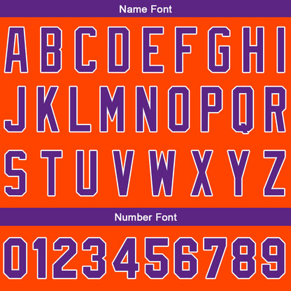 Custom Baseball Jersey Stitched Design Personalized Hip Hop Baseball Shirts Orange-Purple