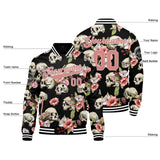 Custom Peach Blossom Varsity Jacket for Men Women and Youth with Personalized Letterman Jacket