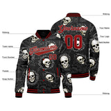 Custom Black Red Varsity Jacket for Men Women and Youth with Personalized Letterman Jacket