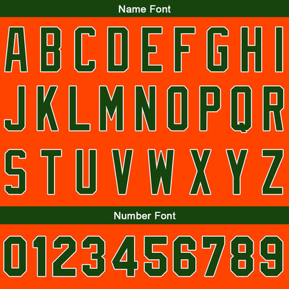 Custom Baseball Jersey Stitched Design Personalized Hip Hop Baseball Shirts Orange-Dark Green