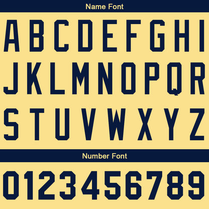 Custom Baseball Jersey Stitched Design Personalized Hip Hop Baseball Shirts Gold-Navy