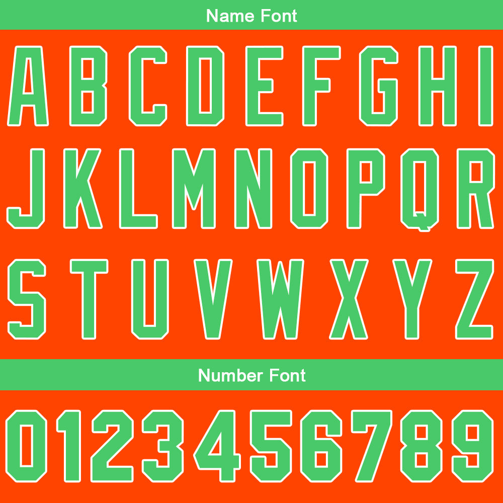 Custom Baseball Jersey Stitched Design Personalized Hip Hop Baseball Shirts Orange-Green