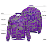 Custom  purple gray Varsity Jacket for Men Women and Youth with Personalized Letterman Jacket