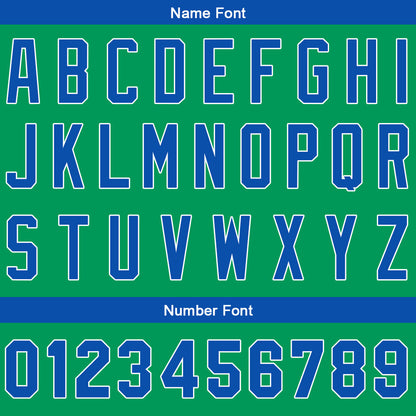 Custom Baseball Jersey Stitched Design Personalized Hip Hop Baseball Shirts Green-Royal